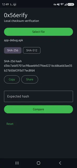 Screenshot 1 of 0x56erify