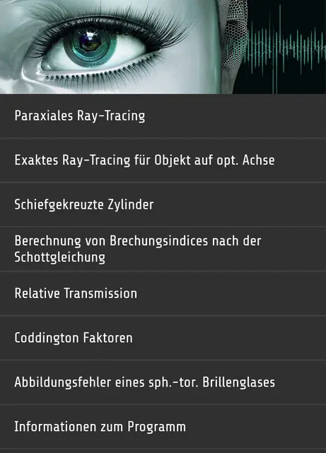 Screenshot 1 von Aalener Optik-Formelrechner