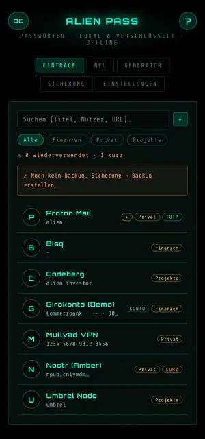 Screenshot 1 von Alien Pass