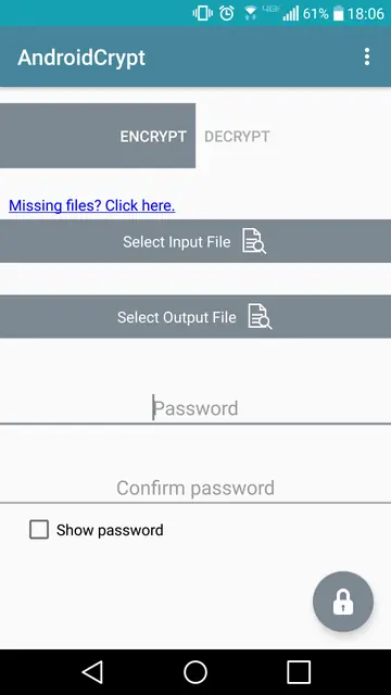 Screenshot 1 of AndroidCrypt
