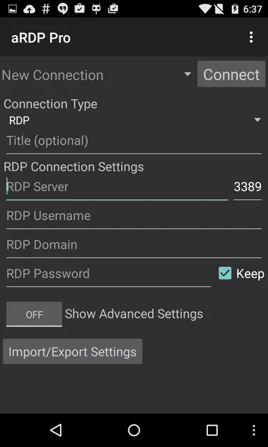 Screenshot 1 von aRDP Free