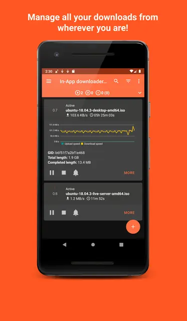 Screenshot 2 of Aria2App