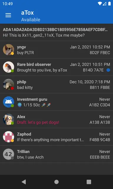 Screenshot 2 von aTox