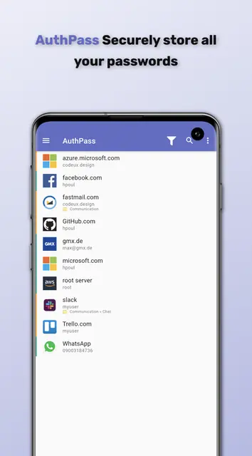 Screenshot 1 of AuthPass - KeePass compatible Password Manager