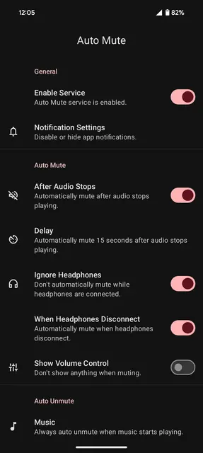 Screenshot 1 von Auto Mute
