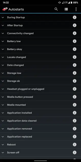 Screenshot 1 of Autostarts - Block apps from starting automaticall