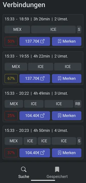 Screenshot 2 of Bahn-Vorhersage