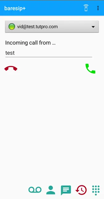 Screenshot 1 of baresip+