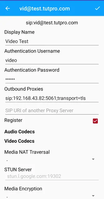 Screenshot 3 of baresip+