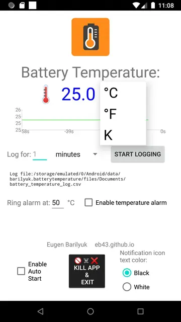 Screenshot 2 von BatteryTemperatureDisplay