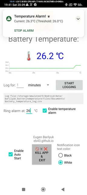 Screenshot 3 von BatteryTemperatureDisplay
