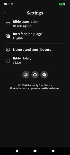 Screenshot 4 of Bible Notify