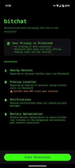 Screenshot 3 of bitchat