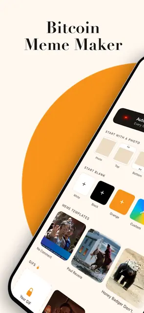 Screenshot 1 von Bitcoin Meme Maker