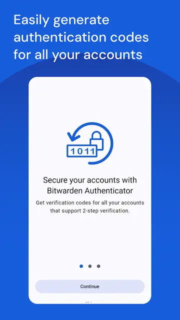 Screenshot 1 of Bitwarden Authenticator