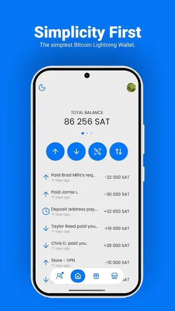Screenshot 1 von Blitz Wallet