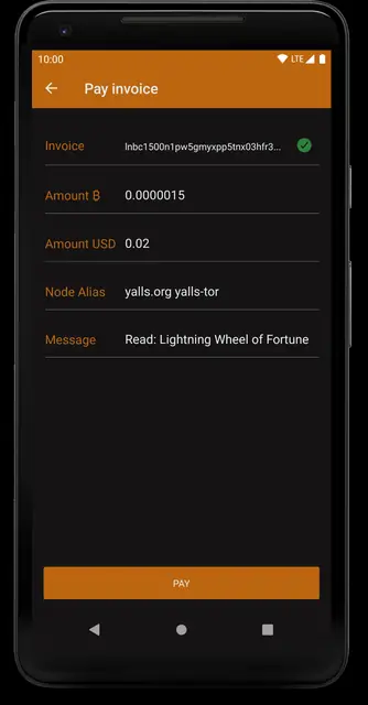 Screenshot 4 von Blixt Wallet