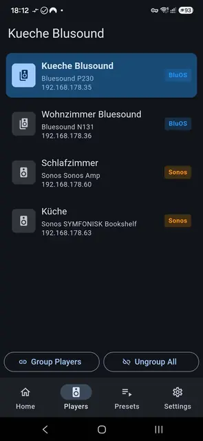 Screenshot 1 von BlueSound Controller