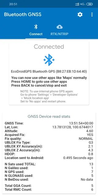 Screenshot 1 von Bluetooth GNSS