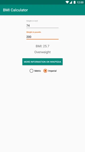 Screenshot 2 of BMI Calculator