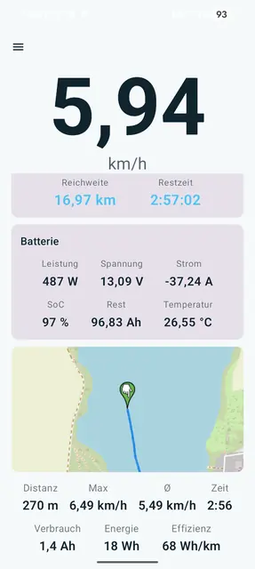Screenshot 1 von BoatSpeedy