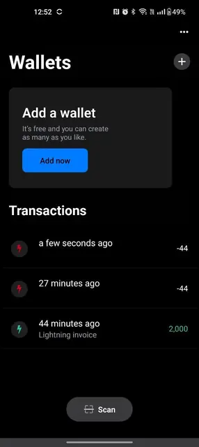 Screenshot 3 of Bolt Card Wallet