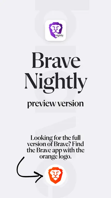 Screenshot 1 of Brave Nightly