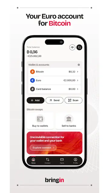 Screenshot 1 of Bringin: Buy & spend Bitcoin
