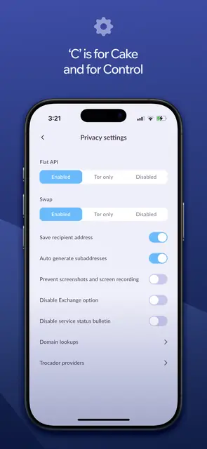 Screenshot 2 von Cake Wallet