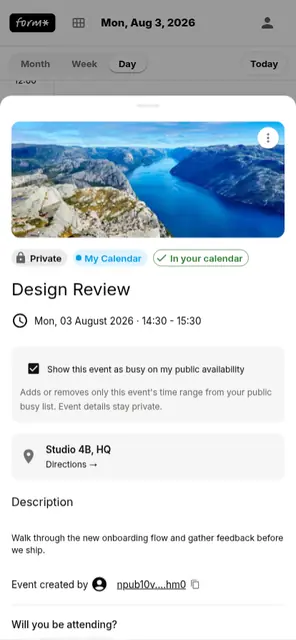 Screenshot 1 von Calendar by Form*