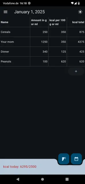 Screenshot 1 of Calorimeter
