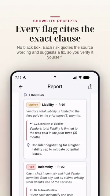 Screenshot 2 of ClauseShift