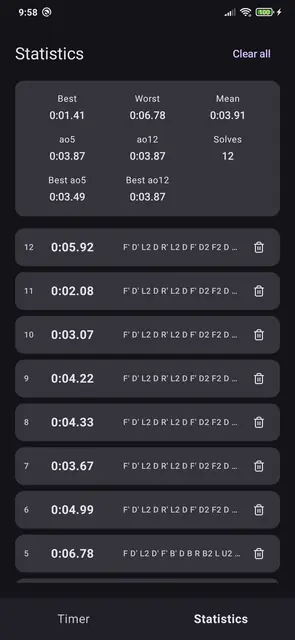 Screenshot 3 of CubeTimer