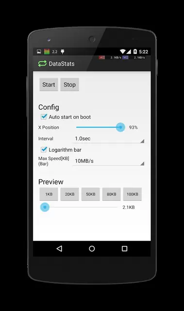Screenshot 1 von DataStats