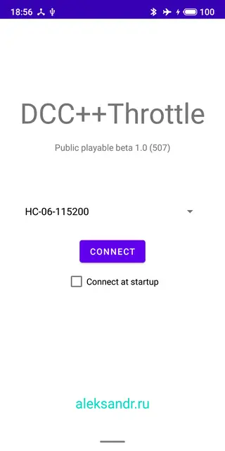 Screenshot 1 von DCC++Throttle