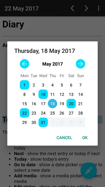 Screenshot 2 of Diary