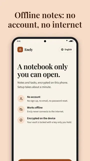 Screenshot 3 von Encly: Encrypted Offline Notes
