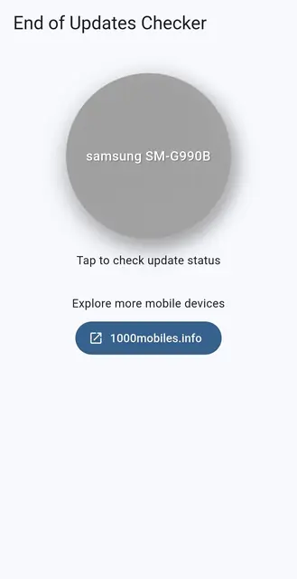 Screenshot 1 of End of Updates Checker