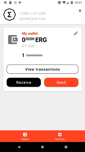 Screenshot 2 of Ergo Wallet