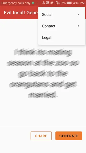 Screenshot 2 von Evil Insult Generator