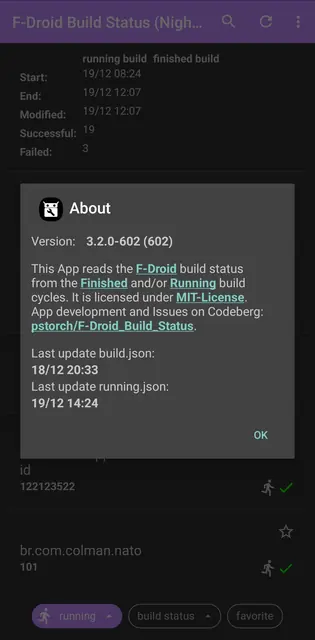 Screenshot 4 von F-Droid Build Status