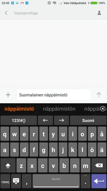 Screenshot 1 von Finnish for AnySoftKeyboard
