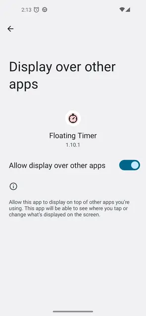 Screenshot 1 von Floating Timer