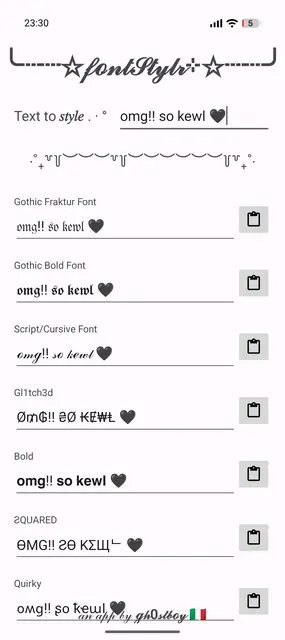 Screenshot 1 von FontStylr