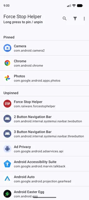 Screenshot 1 von Force Stop Helper