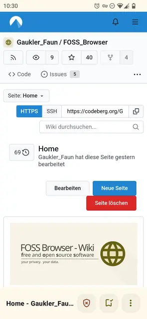 Screenshot 1 von FOSS Browser