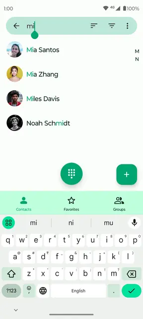 Screenshot 2 von Fossify Contacts