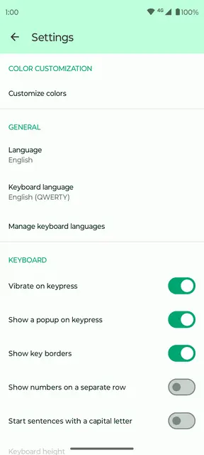 Screenshot 4 von Fossify Keyboard Beta