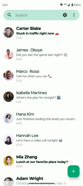 Screenshot 1 of Fossify Messages