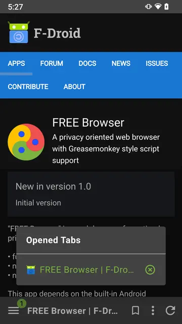 Screenshot 2 of FREE Browser